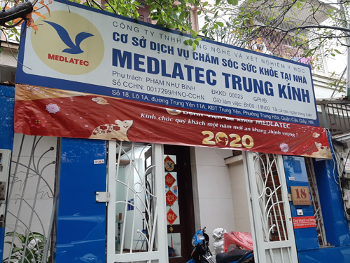 Văn phòng lấy mẫu MEDLATEC Trung Kính